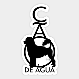 Portuguese Water Dog Standing Cao de Agua Sticker